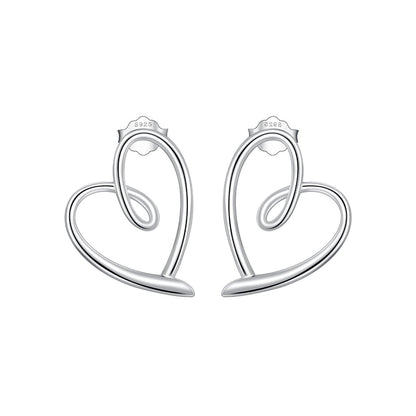 925 Sterling Silver Earrings for Women - 19x14mm, Platinum Plated