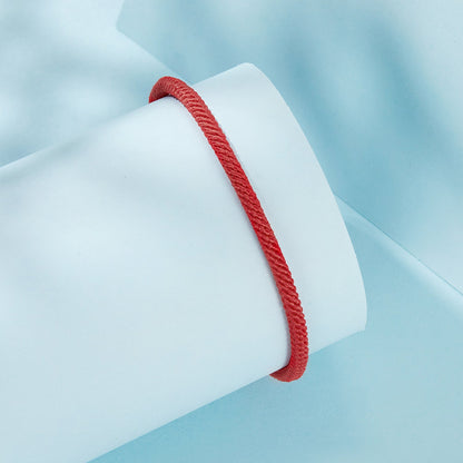 925 Sterling Silver and White Gold Plated Rope Bracelet for Men