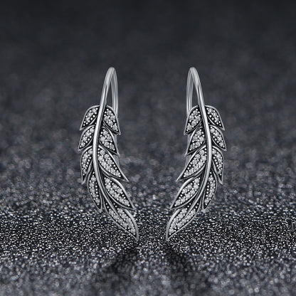 925 Sterling Silver Earrings with Pavé Setting CZ
