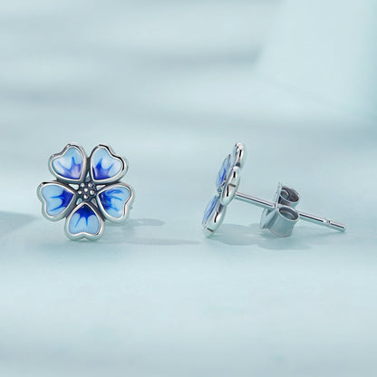 925 Sterling Silver Enamel Earrings for Women
