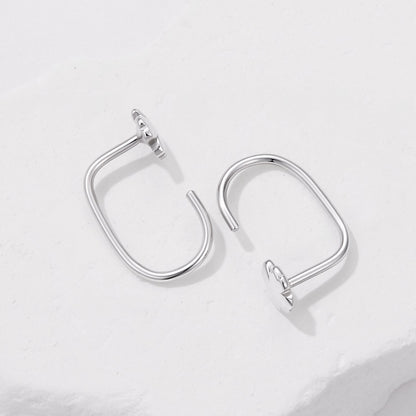 925 Sterling Silver Plated White Gold Earrings for Women