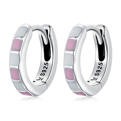 S925 Sterling Silver Enamel Oxidized Earrings