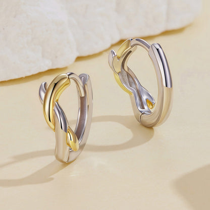 925 Sterling Silver White Gold Plated Earrings
