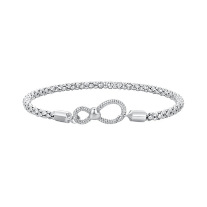 925 Sterling Silver Infinity Love Bracelet for Women - Size 17.0