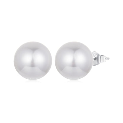 925 Sterling Silver Earrings with Quality Shell Pearl in White Gold Plating for Women