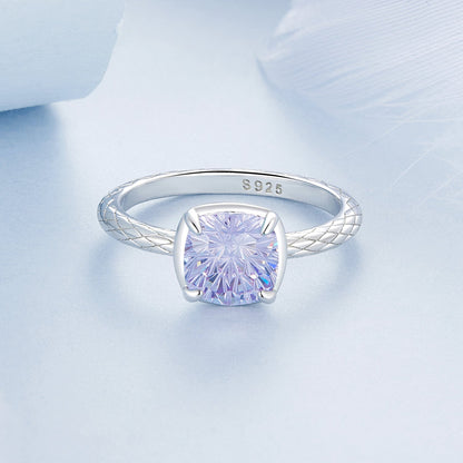 925 Sterling Silver Ring with Pavé Setting CZ, Size 6.0
