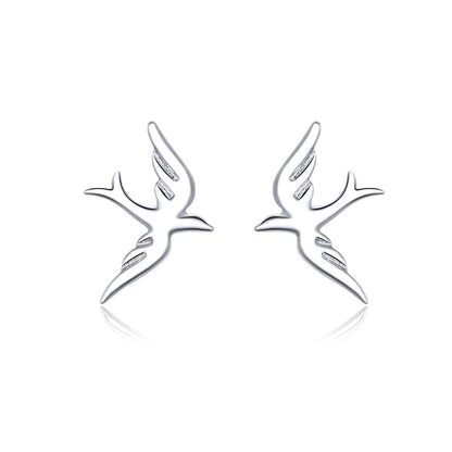 925 Sterling Silver Earrings 0.7*1.2cm for Women