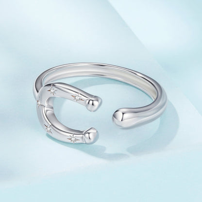 925 Sterling Silver & White Gold Plated Pavé CZ Ring