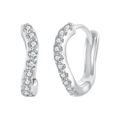 925 Sterling Silver Pavé CZ Earrings for Women