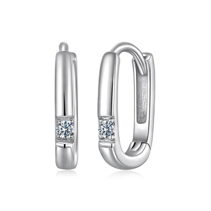 925 Sterling Silver Moissanite 0.16 ct Stud Earrings for Women