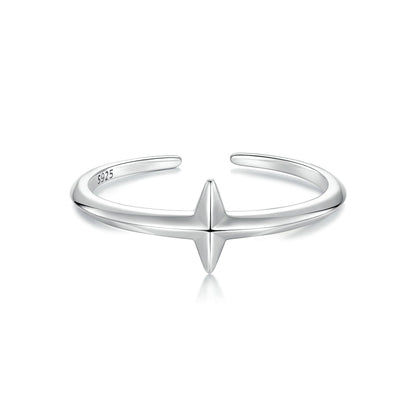 925 Sterling Silver Oxidized Silver 0.12cm Ring for Men