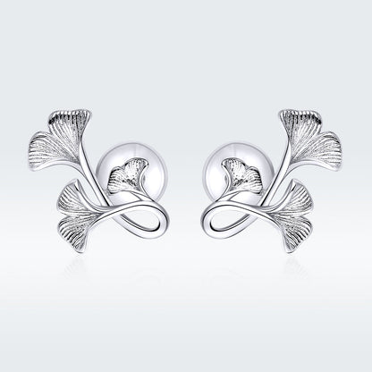 925 Sterling Silver Plated Platinum Wiredrawing Earrings