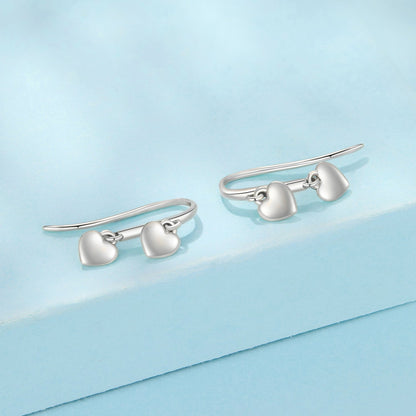 925 Sterling Silver Earrings 1.8*0.5cm for Women