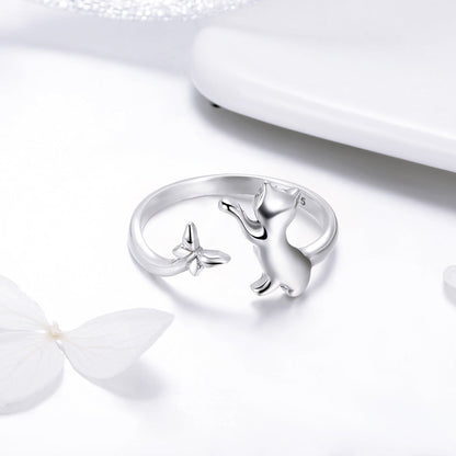 925 Sterling Silver Ring with 0.2cm Width and 1.2cm Claw Height