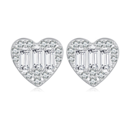 925 Sterling Silver Earrings with Pavé Set CZ