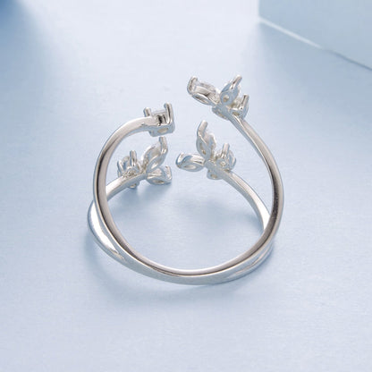 925 Sterling Silver Pavé Setting CZ White Gold Plated Ring 0.18cm for Women
