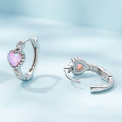 925 Sterling Silver Translucent Opal Earrings for Women