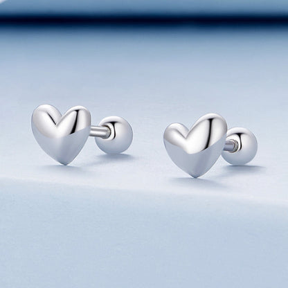 925 Sterling Silver Plated Platinum 5mm Earrings for Women