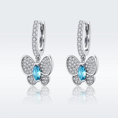 925 Sterling Silver Earrings with Pavé Setting CZ for Women