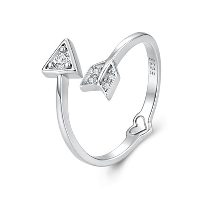 925 Sterling Silver White Gold Plated Pavé CZ Rings for Women