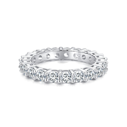 925 Sterling Silver Moissanite 0.1ct Ring Size 6 for Women