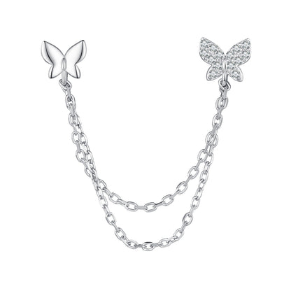 S925 Sterling Silver 40mm Pavé CZ Earrings