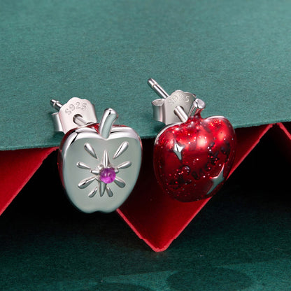 925 Sterling Silver Earrings with Synthetic Spinel & Enamel, 1.1x0.8cm for Women