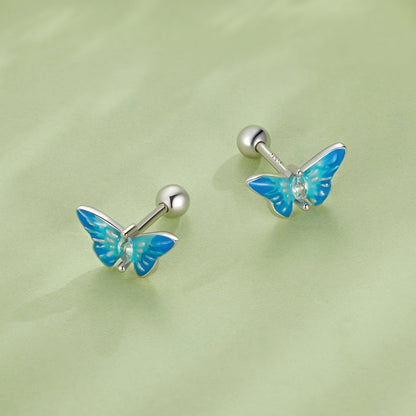 925 Sterling Silver Earrings with Enamel and CZ for Women