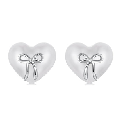 925 Sterling Silver Earrings with Quality Shell Pearl, Size 1*1.2cm for Women