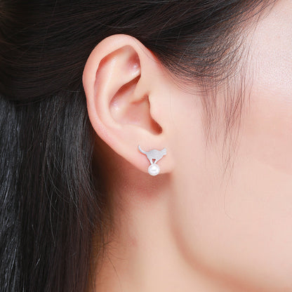 925 Sterling Silver Shell Pearl Earrings for Women