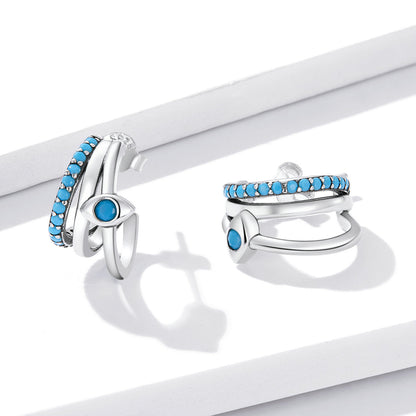925 Sterling Silver High Quality Turquoise Earrings