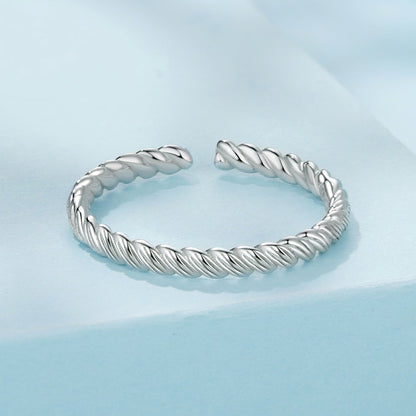 925 Sterling Silver White Gold Plated Ring for Women