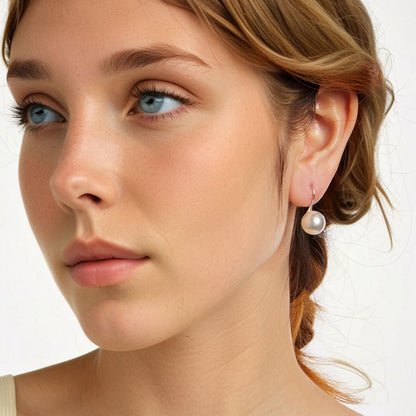 925 Sterling Silver Earrings with Quality Shell Pearl