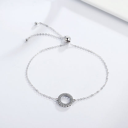 925 Sterling Silver Bracelet 26.5CM with 1.5*1.1CM Pendant for Unisex