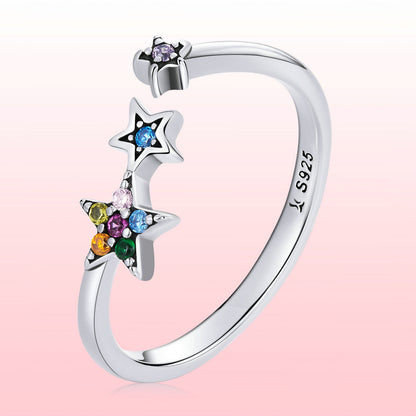 925 Sterling Silver Oxidized Pavé Setting CZ Ring