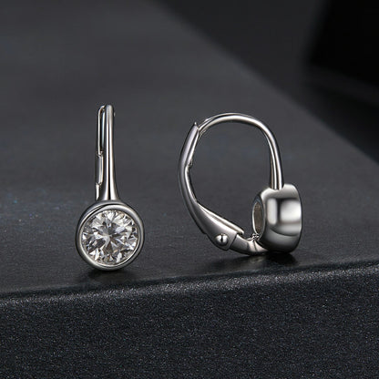 925 Sterling Silver 0.50 Carat Moissanite Earrings for Women
