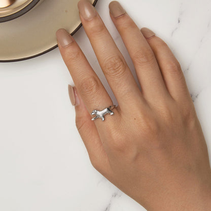 925 Sterling Silver Dog Ring 1.7mm for Women