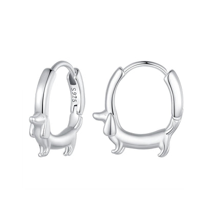 925 Sterling Silver Earrings 14*3mm with 11mm Inner Diameter for Women