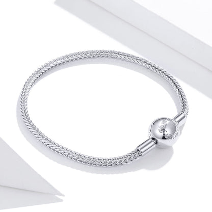 925 Sterling Silver Plated Platinum 17cm Bracelet for Men