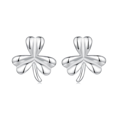 925 Sterling Silver White Gold Plated 0.7cm Earrings for Women