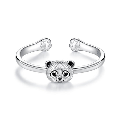 925 Sterling Silver White Gold Plated Enamel Ring for Women