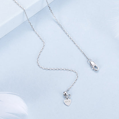 925 Sterling Silver 400mm CZ Pavé Setting Necklace for Women