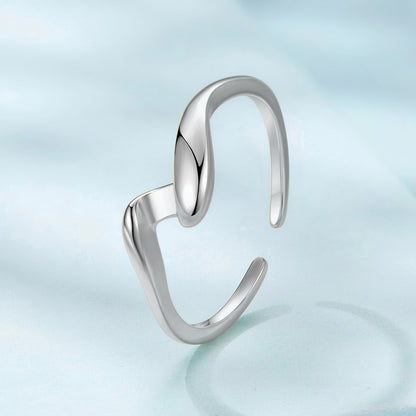 925 Sterling Silver White Gold Plated Ring for Women