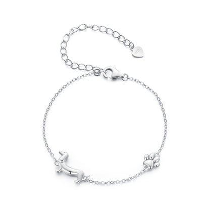 925 Sterling Silver Plated Platinum 150mm+60mm Bracelet for Women