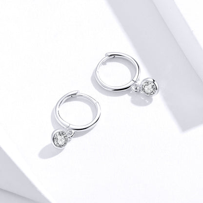 925 Sterling Silver Gold Plated Pavé Setting CZ Earrings for Women