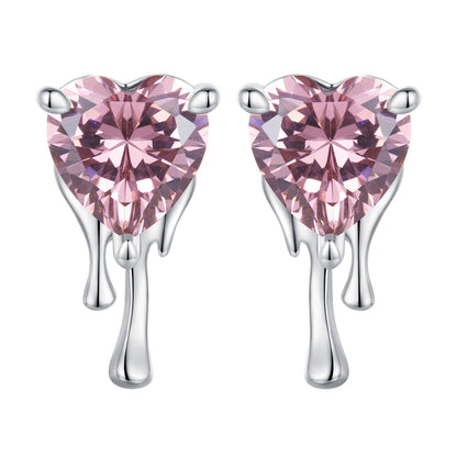 925 Sterling Silver CZ Earrings with Pavé Setting for Women