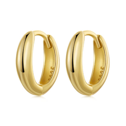 925 Sterling Silver Oxidized Hoop Earrings for Women