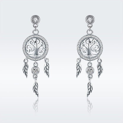 925 Sterling Silver Oxidized Pavé Setting CZ Earrings