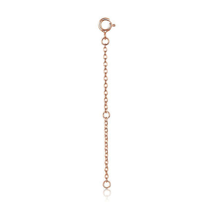 925 Sterling Silver + Plated Platinum 10cm Extension Chain Necklace