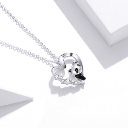 S925 Sterling Silver Adjustable Necklace with CZ and Enamel Pendant
